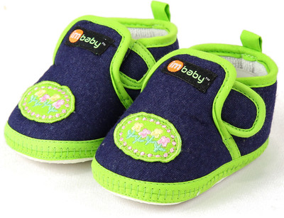 

VLS Lifestyle (0-12 M) Denim Printed Booties(Toe to Heel Length - 11 cm Green)