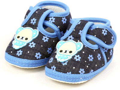 

VLS Lifestyle (0-12 M) Denim Flower Printed Booties(Toe to Heel Length - 11 cm Blue)