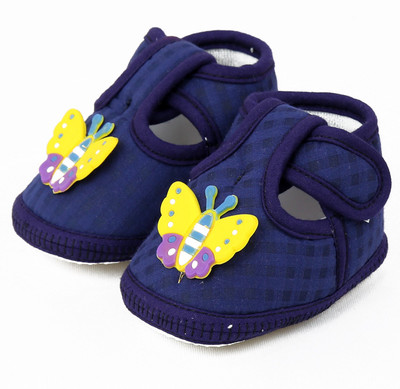 

VLS Lifestyle (0-12 M) Cotton Selfie Booties(Toe to Heel Length - 11 cm D.BLUE)