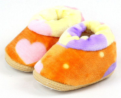 

VLS Lifestyle (0-12 M) Velvet Dot Printed Booties(Toe to Heel Length - 11 cm Pink)