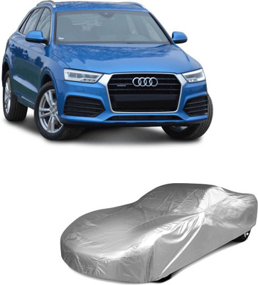 Red Silk Car Cover For Audi Q3 (Without Mirror Pockets)(Silver)
