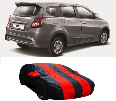 Car Bazaar Car Cover For Datsun Go+ (With Mirror Pockets)(Red, Black)