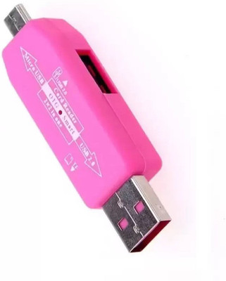 

RetailShopping Universal Micro USB Sd Tf Card Reader With Micro USB OTG Adapter Card Reader(Pink)