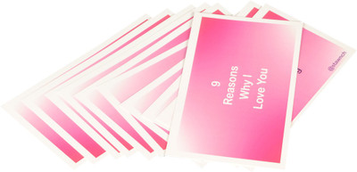 

Stawnch 9 REASONS WHY I LOVE YOU GREETING CARDS [SET OF 9 CARDS SIZE 6" X 3.5"] Greeting Card(LIGHT PINK, Pack of 9)