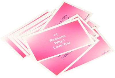 

Stawnch 11 REASONS WHY I LOVE YOU GREETING CARDS [SET OF 11 CARDS SIZE 6" X 3.5"],LIGHT PINK Greeting Card(LIGHT PINK, Pack of 11)