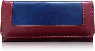 

SN LOUIS Women Casual Maroon, Blue Artificial Leather Wallet(10 Card Slots)