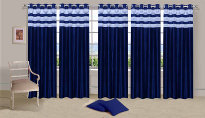 

Ville Style 214 cm (7 ft) Polyester Door Curtain (Pack Of 5)(Solid, Blue)