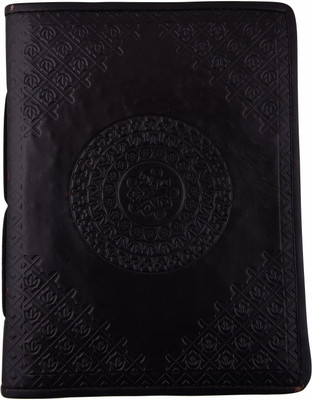 

dpotli A5 Diary(Black Leather Mandala, Black)