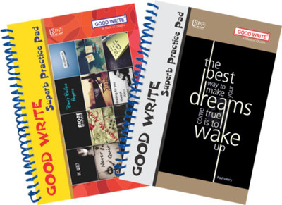 

Good Write A4 Note Book(A4 Spiral Note Book, 200 Pages , Pack of 5, Multicolor, Pack of 5)