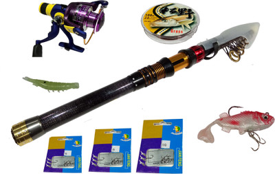 

Gallaxy FISHING SET COMBO COMPLETELY GRAPHITE BLACK FSH -360 45 Black Fishing Rod(332 cm, 0.368, Black)