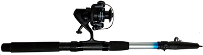 

Guru Kripa FISHING ROD REEL BLACK - 1H FSH -178 Silver Fishing Rod(228 cm, 0.178, Silver)