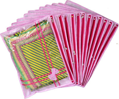 

RajasthaniKart Garment Covers Pink Saree Cover (Set of 12) Pack_Material_102(Pink)