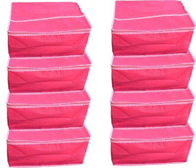 

RajasthaniKart Garment Covers Pink Non Wooven (Set of 8) Pack_Material_119(Pink)