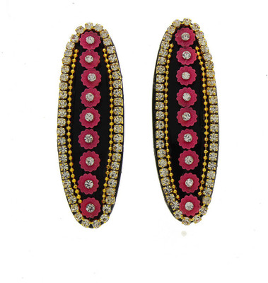 

Anuradha Art Jewellery Hair Clip Tic Tac Clip(Pink, Black)