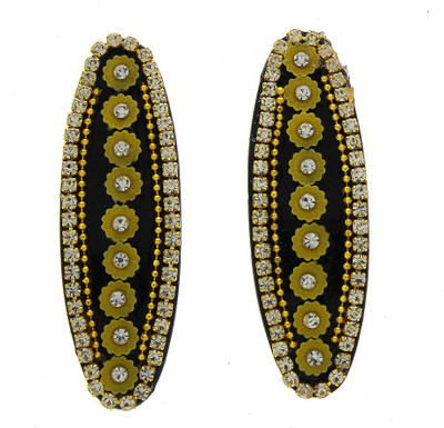 

Anuradha Art Jewellery Hair Clip Tic Tac Clip(Black, Gold)