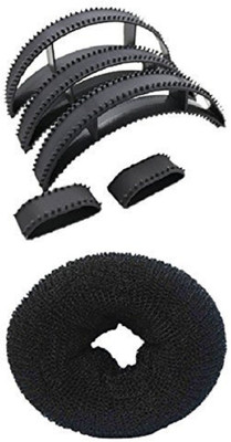 

INAAYA Hair Bumpits With Donut (Pack Of 6 Pcs) Hair Accessory Set(Black)
