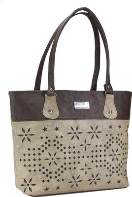 

Desence Shoulder Bag(White, Brown), Brown;white