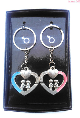 

HatsOff Couple Hearts Key Chain | I love you Forever Key Ring Key Chain