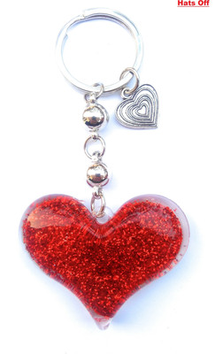 

HatsOff Sparkling Heart Key chain | Beautiful Heart key ring Key Chain