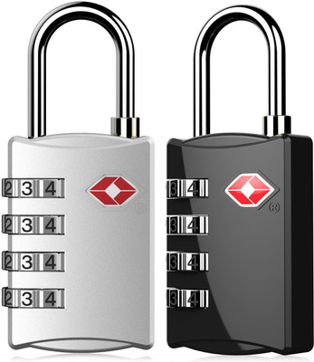 

Baseus B CJSJ TSA Padlock (4 Digit Number ) 1 Pc Pack (Color as per availability ) ((Pack of 2) Black-Silver) Padlock(Green)