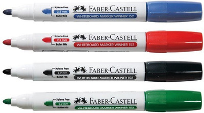

Faber-Castell Whiteboard Marker Pen(Set of 10, Black, Red, Green, Blue)