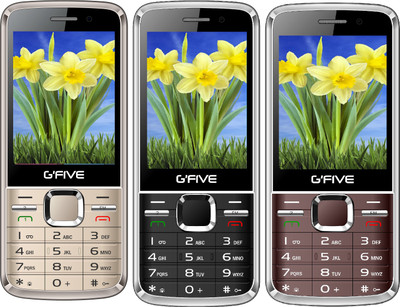 

Gfive G9 Combo of Three Mobiles(Rose Gold $$ Black $$ Coffee)