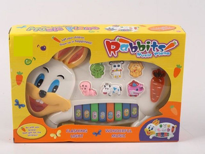 

DINAARKAN MUSICAL RABBIT PIANO WITH LIGHT AND BATTERIES(Multicolor)