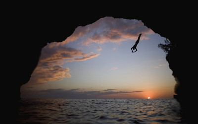 

Sports Cliff Diving Wall Poster Paper Print(12 inch X 18 inch, Rolled)