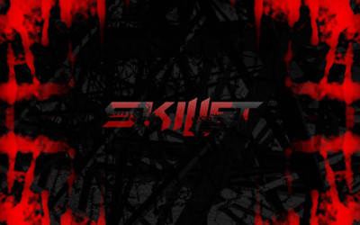 

music-skillet-band-music-united-states-blood-red-black-huazbcnh Wall Poster Paper Print(12 inch X 18 inch, Rolled)