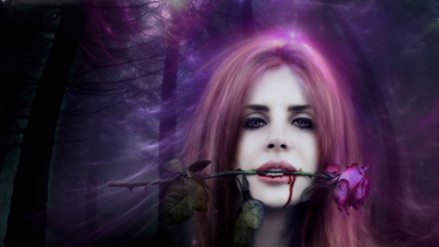 

music-singer-song-writers-tree-forest-blood-rose-wood-lana-del-hxajvafmh Wall Poster Paper Print(12 inch X 18 inch, Rolled)