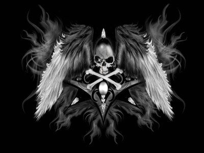 

music-death-angel-heavy-metal-metal-hard-rock-death-metal-skull-yherdw Wall Poster Paper Print(12 inch X 18 inch, Rolled)