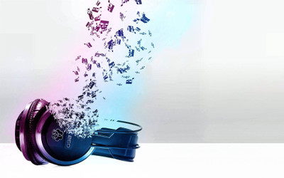 

music-headphones-muz-zjhsbkf Wall Poster Paper Print(12 inch X 18 inch, Rolled)