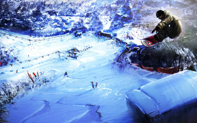 

Akhuratha Poster Sports Snowboarding HD Wallpaper Background Fine Art Print(12 inch X 18 inch, Rolled)