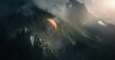 

Sports Skydiving Parachuting Wall Poster Paper Print(12 inch X 18 inch, Rolled)