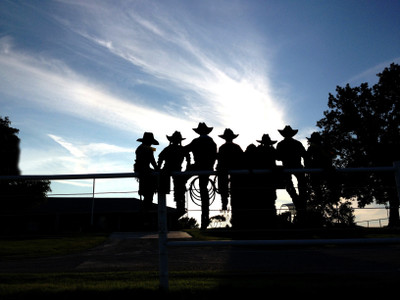 

Sports Rodeo Silhouette Cowboy Cowgirl Sport Wall Poster Paper Print(12 inch X 18 inch, Rolled)