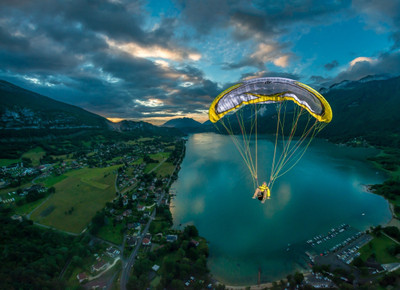 

Akhuratha Poster Sports Skydiving Sport Parachuting Mountain Lake HD Wallpaper Background Fine Art Print(12 inch X 18 inch, Rolled)