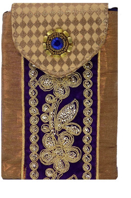 

Bagaholics Ethnic Raw Silk Saree Clutch Mobile Pouch Waist Clip Ladies Purse Gift For Women Mobile Pouch(Purple)