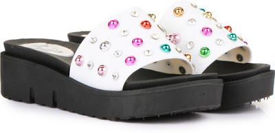

Adorn Women White Wedges