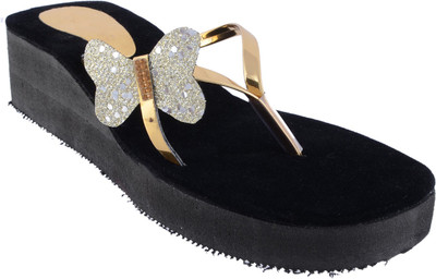 AirSoon Women Gold Wedges