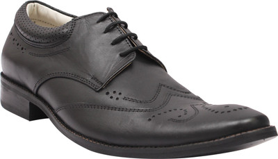

New Forever Leather Men's Black Formal Derby For Men(Black