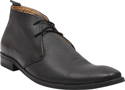 

New Forever Leather Men's Black Formal Derby For Men(Black