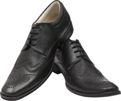

New Forever Leather Men's Black Formal Derby For Men(Black