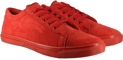 

LeatherKraft Men's Sneakers For Men(Red