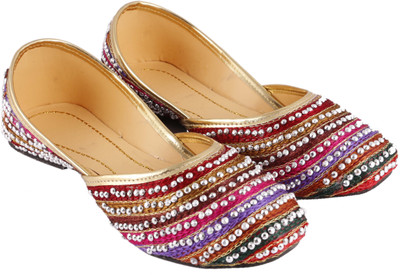 

RAJASTHANI JUTI BEADED BALLEY Jutis For Women(Multicolor, Multi