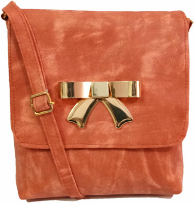 

Divu COllections Girls Casual Pink PU Sling Bag