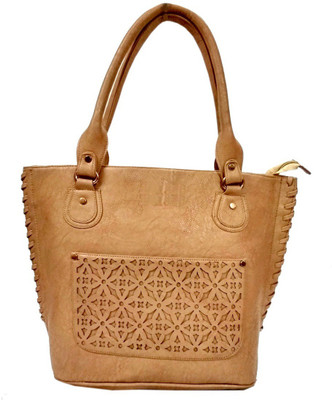 VShine Women Casual Tan Leatherette Hand-held Bag