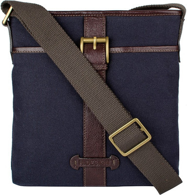 

Hidesign Men Formal Blue Genuine Leather Sling Bag