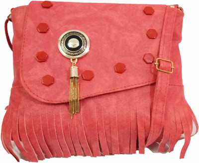 

Divu Collections Women Casual Pink PU Sling Bag