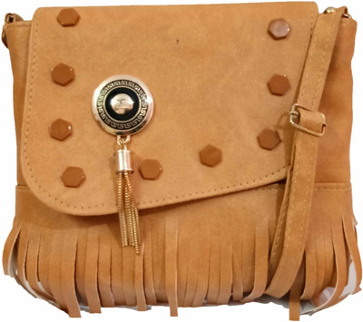 DIVU COLLECTIONS Women Casual Brown PU Sling Bag