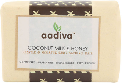 

Aadiva Coconut Milk & Honey Herbal Soap for Soft Skin - 100 gms(100 g)